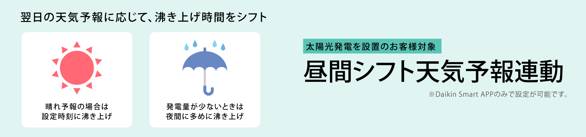昼間シフト天気予報連動
